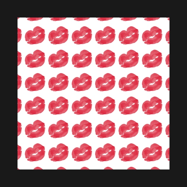 Lipstick kiss print - red by bettyretro