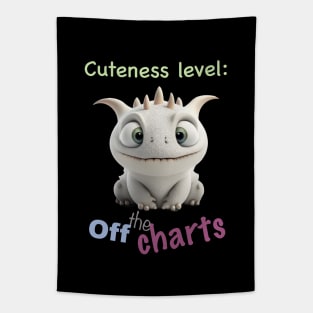 Little Dragon Cuteness Level Cute Adorable Funny Quote Tapestry