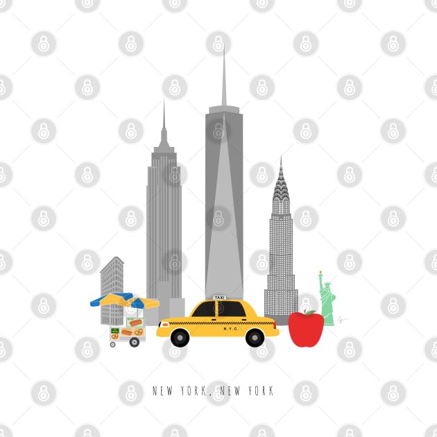 New York City, NYC Skyline by lymancreativeco