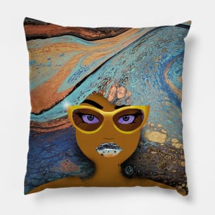 Metal Galaxy Girl Pillow