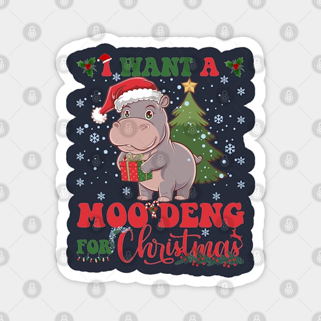 Moo Deng Magnet by JessArty
