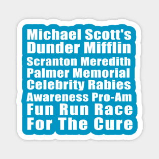 Michael Scott's Dunder Mifflin Fun Run Shirt Magnet