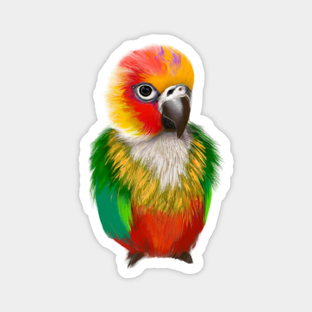 Cute Parrot Drawing Magnet by Play Zoo