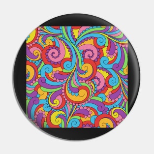 Hippie Love Mod Swirls Pin