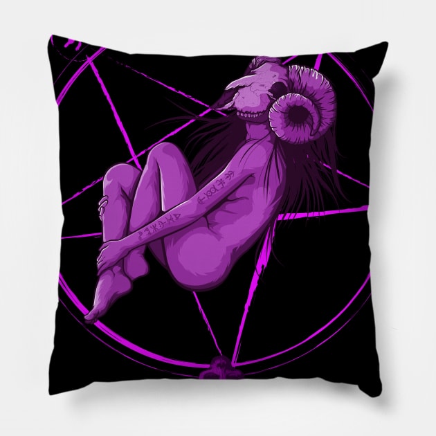 Goat Lady Pillow by Goat Lord