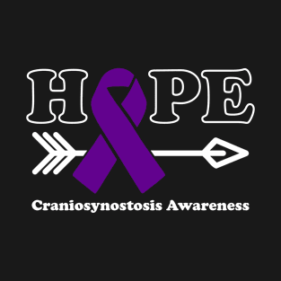 Hope - Craniosynostosis Awareness Purple Ribbon T-Shirt