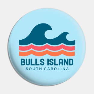 Bulls Island South Carolina Vintage Wave Pin