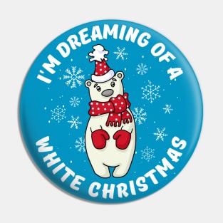 Dreaming of a White Christmas - Polar Bear Pin