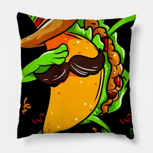 Dabbing Taco Cinco de Mayo Mexican Fiesta Food Pillow