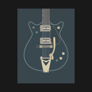 Dark Vintage Double Jet Guitar T-Shirt