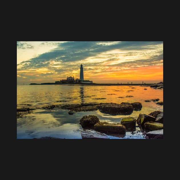 St marys lighthouse sunrise by tynesidephotos