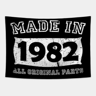 Made 1982 Original Parts Birthday Gifts distressed Tapestry