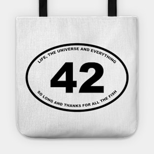 The Answer is 42 (Oval) Tote