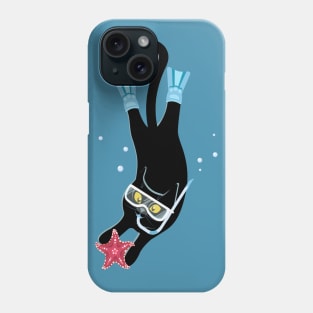 Diving cat Phone Case