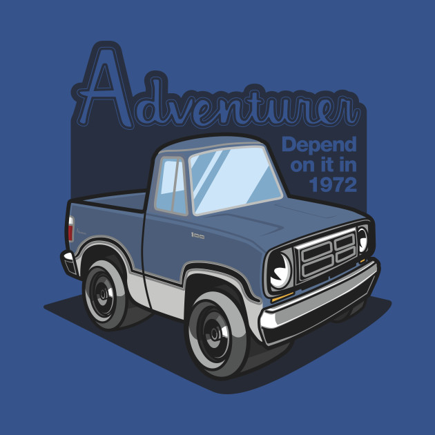 Disover Light Blue Iridescent Adventurer (White-Based) - 1972 - Truck - T-Shirt