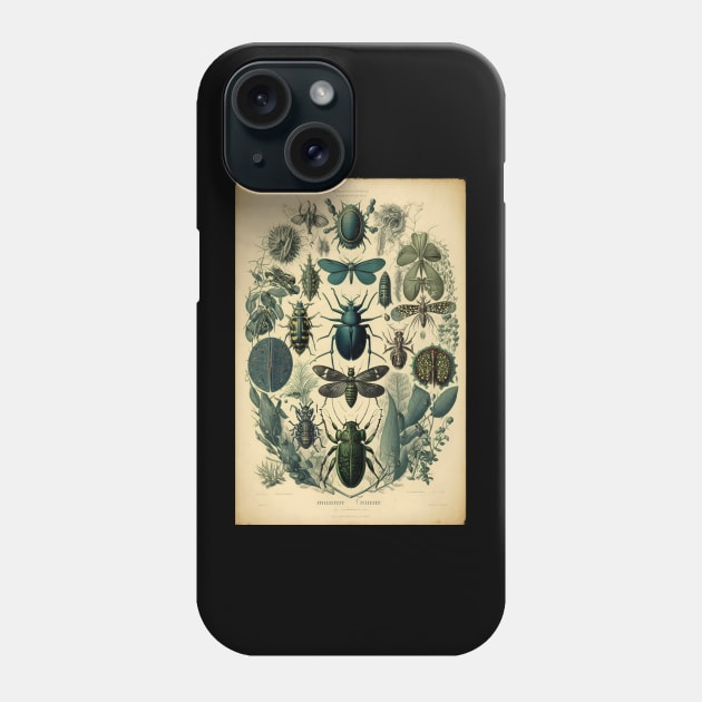 Faux Insect Chart Phone Case by MichaelaGrove