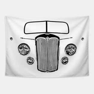 Riley Pathfinder 1950s British classic car minimal black Tapestry