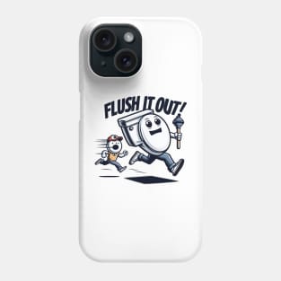 "Flush it out" Funny Plumber Phone Case