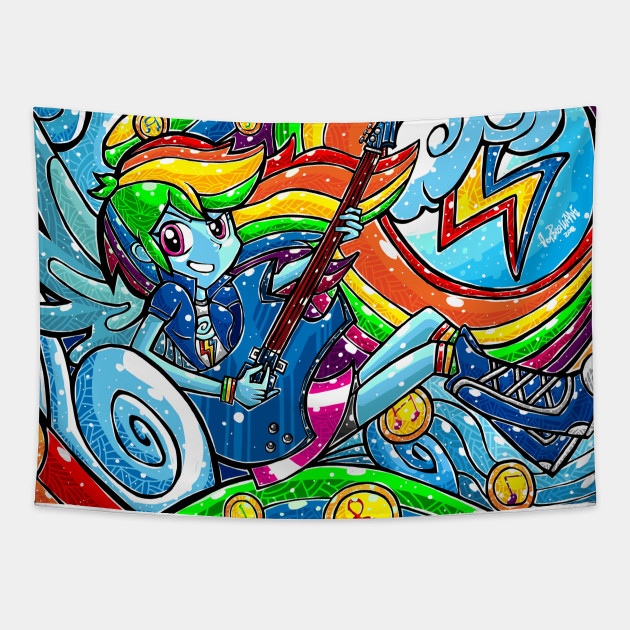 Equestria Girls Rainbow Dash My Little Pony Tapestry Teepublic