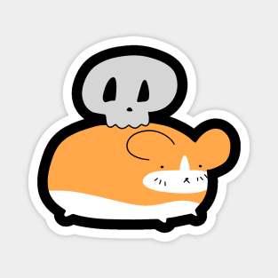 Tiny Skull and Hamster Magnet