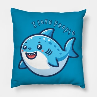 Shark love people Pillow