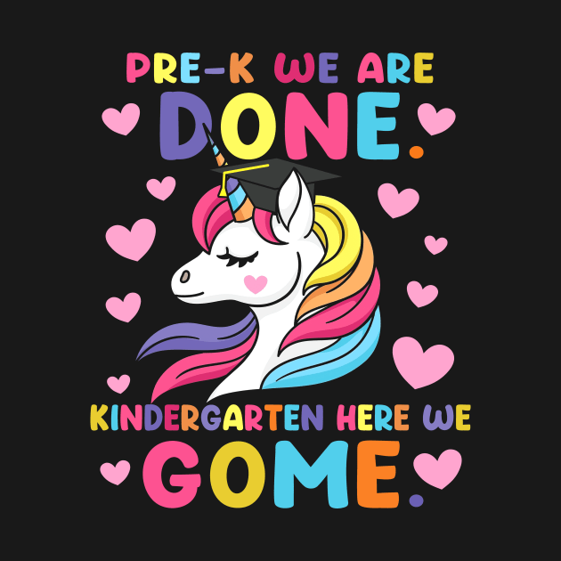 Girls Pre-K Graduation Magical Unicorn by Xonmau