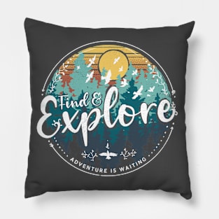 Find and explore vintage sunset Pillow