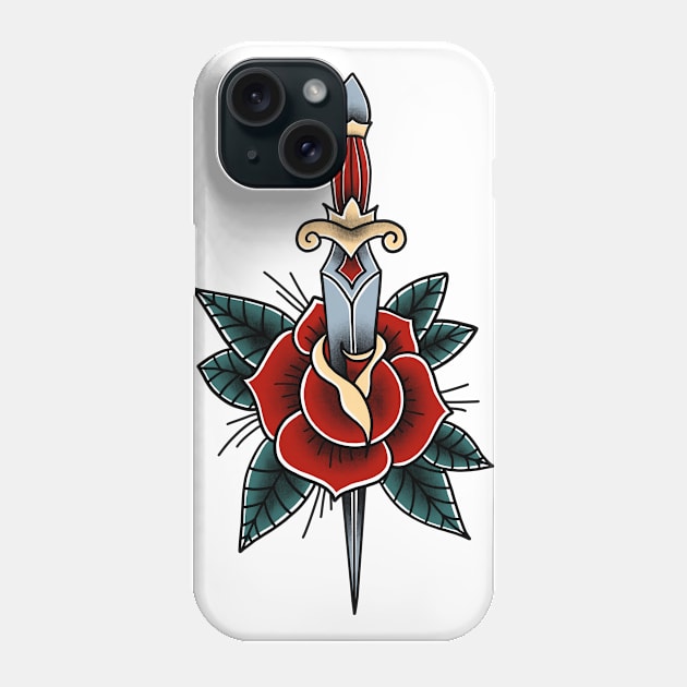 Rose and Dagger Phone Case by meredithaureliaart
