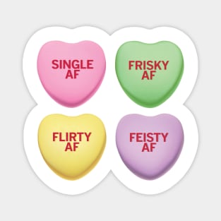 AF Valentine's Day Candy Heart Shirt Magnet