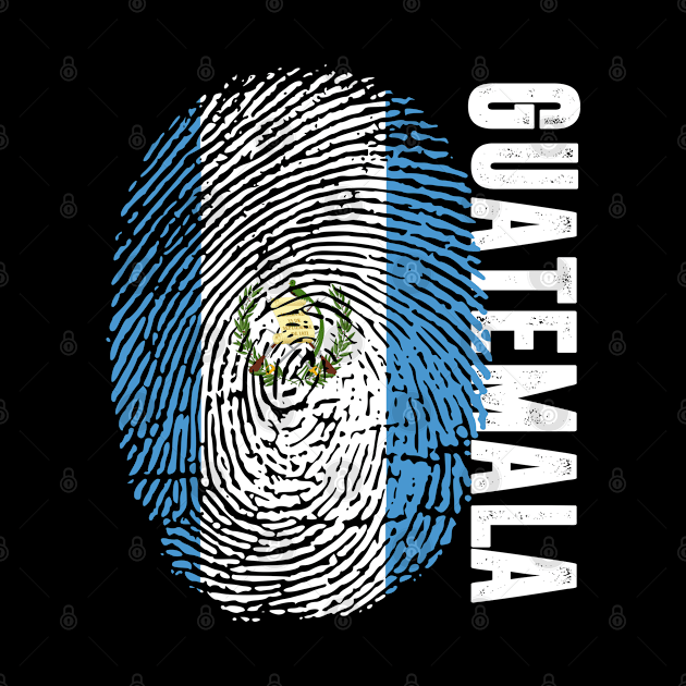 Guatemala Flag Fingerprint My Story DNA guatemalan by Your Culture & Merch