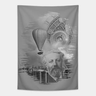 Sci-Fi Visionary - Jules Verne Aeronautical Vehicle 3 Tapestry