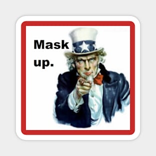 Mask up, Coronavirus Lockdown, Covid-19, Uncle Sam Magnet