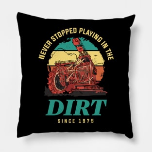 Funny Excavator and Construction Worker Heavy Equipment Pillow