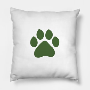 Green paw Pillow