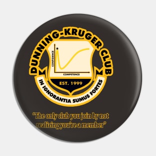 Dunning-Kruger Club (Logo Version) Pin