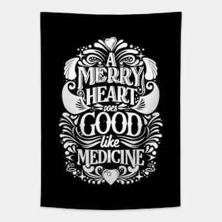 A Merry Heart Does Good Bible Verse Tapestry