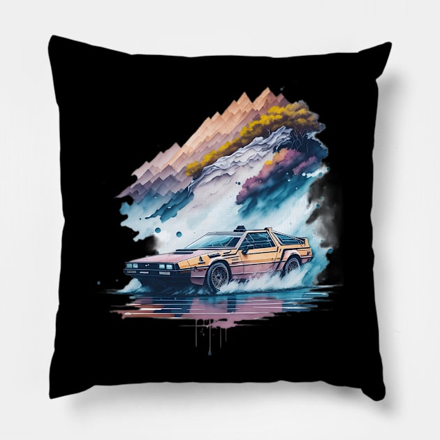 Summer Art DMC DeLorean Pillow by Shop Goods