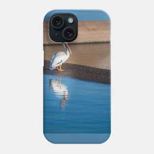 American White Pelican Calmly Watching Phone Case