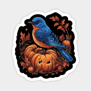 Eastern Bluebird Halloween Magnet