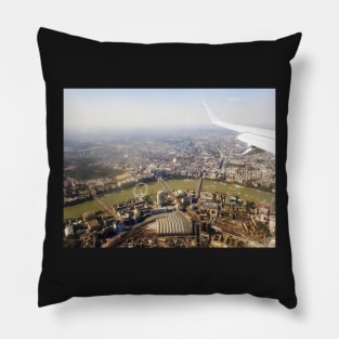 Aerial View of London and the River Thames Pillow