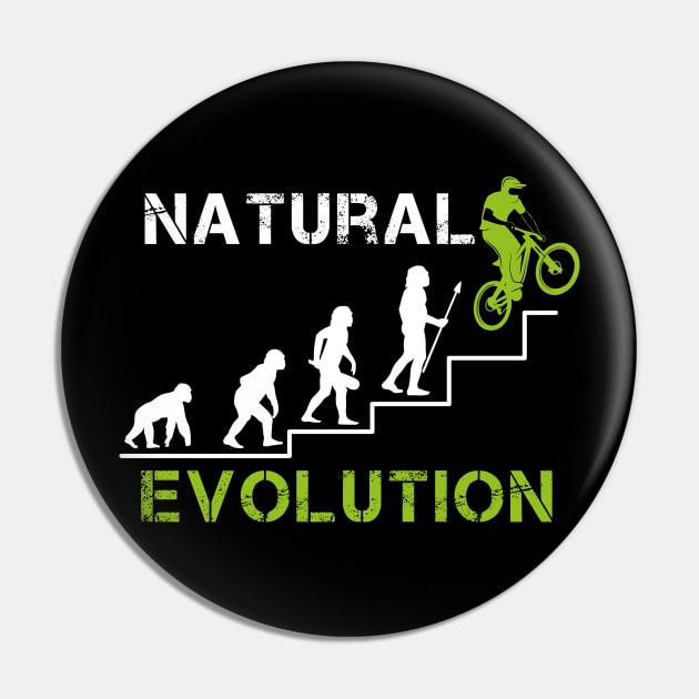 Mountain Bike Evolution MTB Downhill Freeride Biking Sports Pin by FunnyphskStore