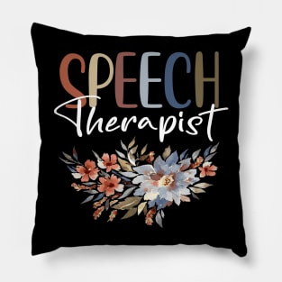 Flower Teacher SLP Speech Therapist Back to School Pillow