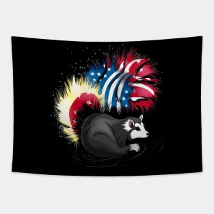 Patriotic Skunk Tapestry