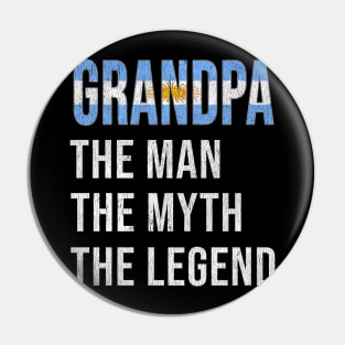 Grand Father Argentinian Grandpa The Man The Myth The Legend - Gift for Argentinian Dad With Roots From  Argentina Pin