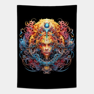 Psychedelic DMT Art Trippy Machine Tapestry