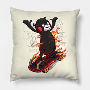 Why is the Kumamon on skateboard? Pillow