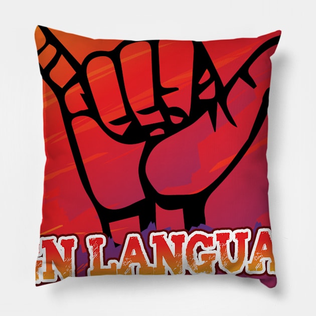 'Sign Language Is Pretty Handy' Cool ASL Sign Language Pillow by ourwackyhome