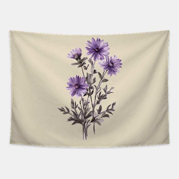 Lavender Bouquet Tapestry by Kelly Jenkins