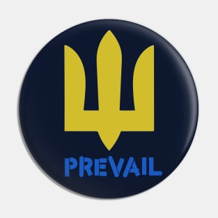 Ukraine will Prevail (stacked) Pin