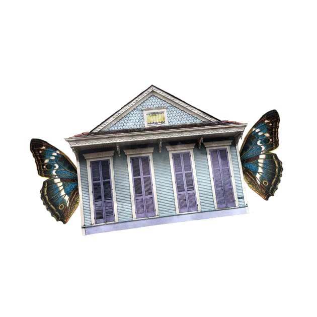 Butterfly Cottage in Flight by Loveday101